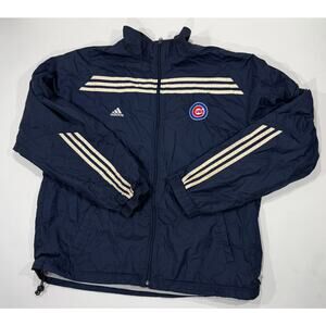 Vintage Adidas Chicago Cubs Full Zip Windbreaker Jacket Men's 2XL